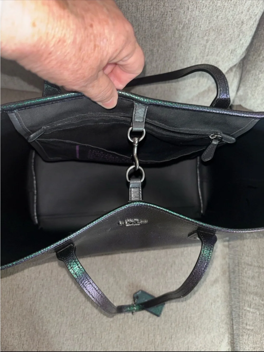Coach Hologram Oil Slick Iridescent Mermaid Open City Tote 22550